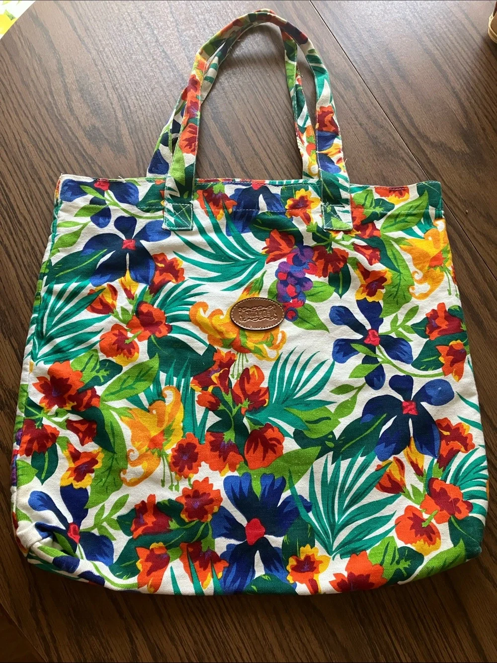 VTG Gitano Bold Floral Canvas Tote Bag